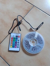 Tira de Luces LED de 5V, lámpara de luz de fondo Flexible USB 5050 RGB, cinta de diodos, teléfono, Bluetooth, aplicación de fondo para habitación, 1-30M