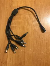 Divisor de energía DC Cable CCTV 1/2/3/4/5/8 enchufe hembra a macho divisor de energía DC divisor de potencia adaptador para cámara CCTV del divisor del Cable de cable