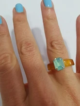 17KM-anillo acrílico de resina transparente para mujer, creativo coreano cuadrado geométrico redondo Irregular, joyería
