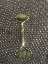 Rodillo de Jade de piedra Natural para masaje Facial, rodillo de Jade de doble cabeza para relajación de cuello cuerpo y adelgazamiento, herramienta de levantamiento Facial