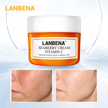 

LANBENA Vitamin C Face Cream Whitening Moisturizing Brighten Improving Dull Skin Anti Wrinkle Anti Aging Lifting Facial Serum