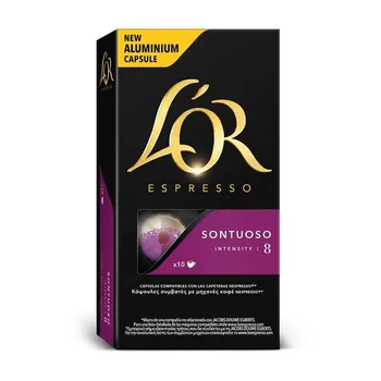 

SONTUOSO L 'or, 10 compatible NESPRESSO aluminium capsules