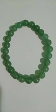 Ling Xiang-pulsera de Aventurina verde para hombre y mujer, joyería natural de moda, 4-12mm, accesorios y amuletos