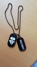 Collar con colgante de Metal para hombre, colgante con etiqueta de perro, estilo militar, fantasma
