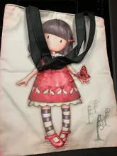 Bolso de diseñador para mujer, bolsa de hombro de lona duradera de alta calidad con estampado de dibujos animados, bolso escolar para chicas
