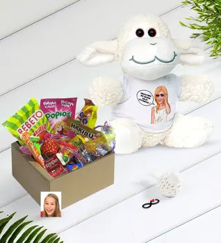 

Personalized Women 'S Easy Grow Caricature Of Nostalgic Lezzetler Plush Little Lamb Gift set-4