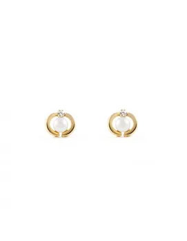 

Earrings girl Bands with Pearl and Cubic Zirconia