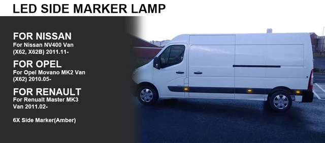 Für Renault Master Für Opel Movano LED Seitenmarkierungsleuchten