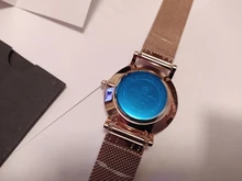 La Rosa Oro 1 Set pulsera reloj del cuarzo de Japón creativo diseño impermeable de malla de acero inoxidable relojes reloj femenino