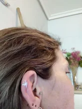 Pendientes de Clip para mujer, de Plata de Ley 925 europea y americana, aretes geométricos de Clip de plata de oro sin Piercing, 1 Uds.