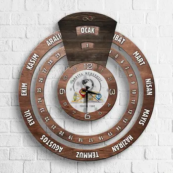 

Personalized Professional Map Engineer Infinite Mayan Calendar Wooden Wall Clock-1