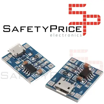 

TP4056 1A. Lipo 3.7V Battery Charger Module via MicroUSB
