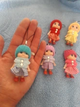 Mini muñecas interactivas de juguete para niños y niñas, muñeco Reborn de juguete, colgante pequeño con llave, 5 uds.