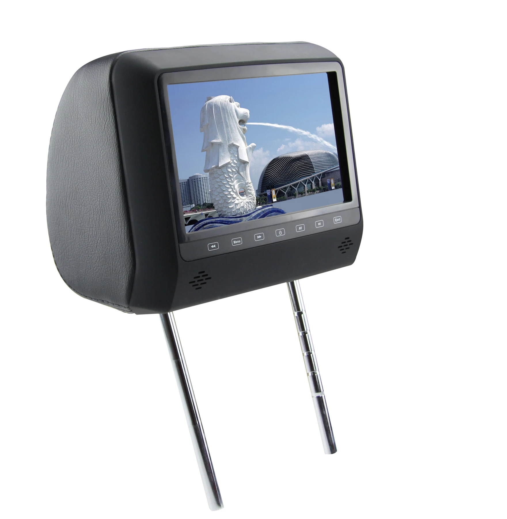 Подголовник с монитором 7" и встроенным DVD плеером FarCar-Z006(Black)(+ Двухканальные наушники в подарок