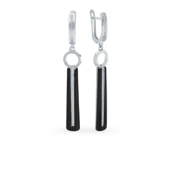 

Silver earrings with cubic zirconia sunlight sample 925