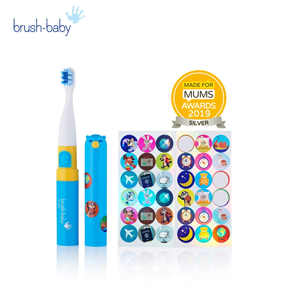 Brush-Baby Go-Kidz Blue электрическая зубная щетка от 3 лет голубая | Бытовая техника