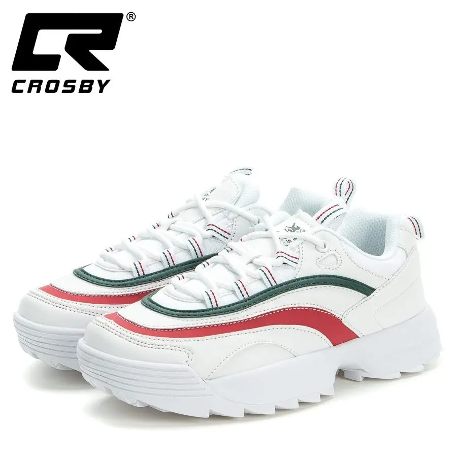 Кроссовки женские 407356/01-01 белый/красный иск.кожа/текстиль CROSBY | Обувь