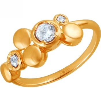 

Esthete ring with 3 cubic zirconia Red Gold