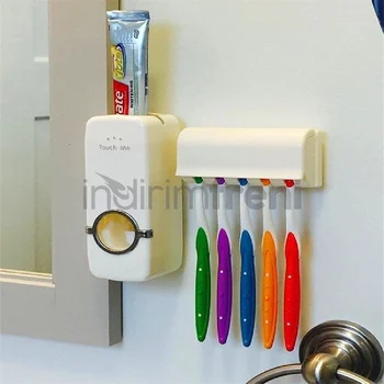 

Automatic Toothpaste Dispenser Turkey Fast Shipping Toothbrush Holder Wall Mount Stand Bathroom Accessories Set Tooth Squeezers