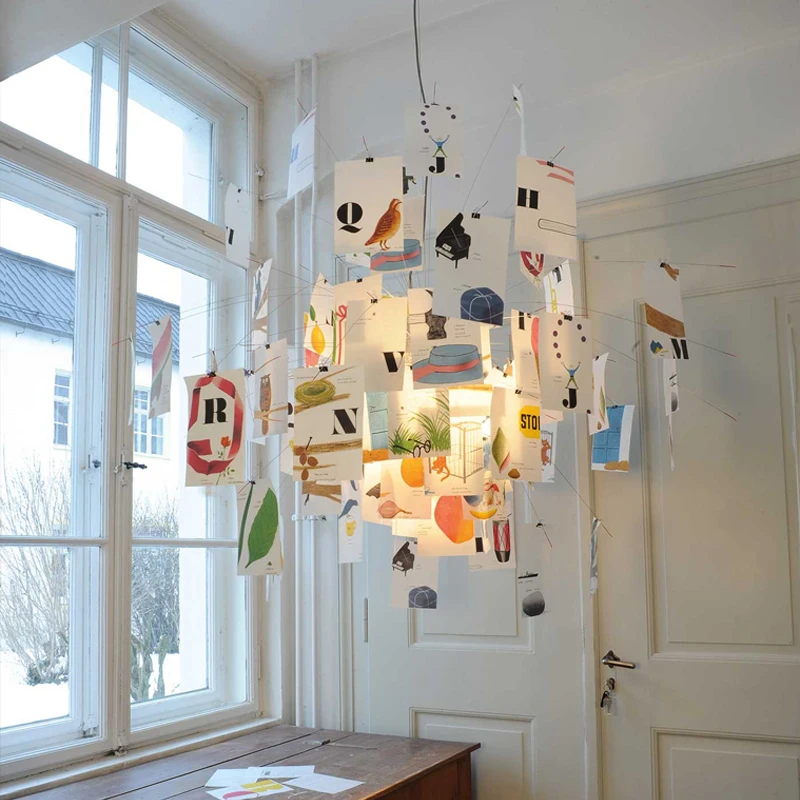 2021 Modern Zettel'z from Ingo-Maurer Photo DIY Chandelier Lighting Pendant Lamp For Living Dining Room Home Decoration | Лампы и