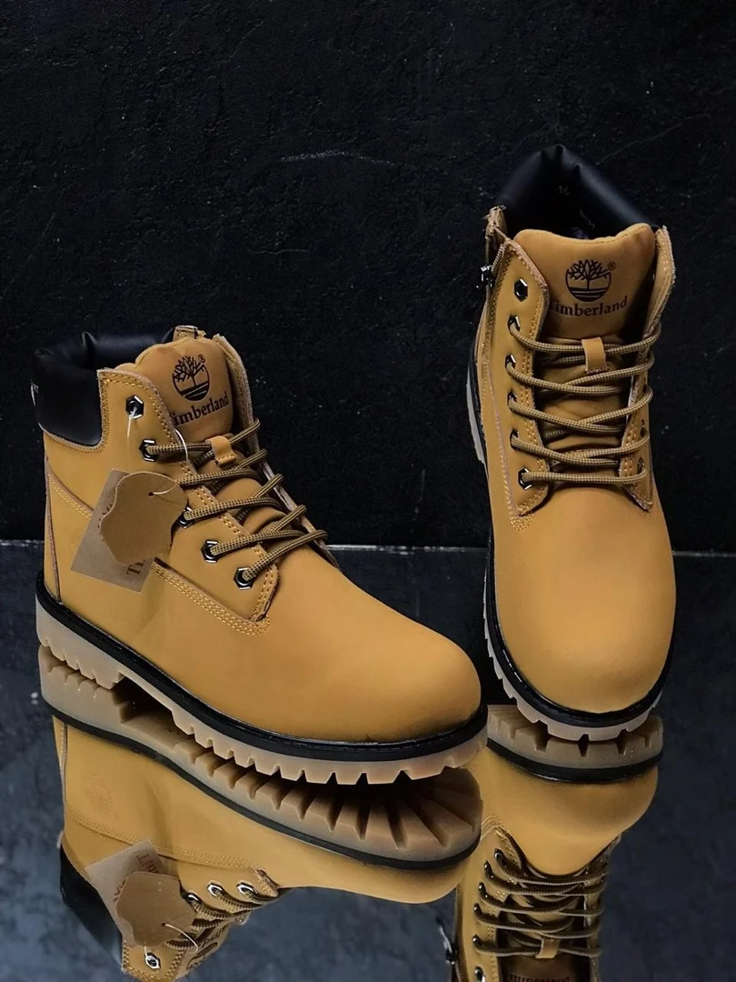 TIMBERLAND winter зима; с коробкой; классические мужские Ботитинки из натуральной коровьей кожи+ натуральный мех; из Москвы