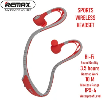 

Wireless Bluetooth headset ReMax rb-s20 вставная sport bright-red