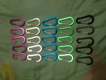 Mosquetón de aleación de aluminio para exterior, 5 uds., mochila para acampar, escalada, telones, gancho de pesca, cierre de llavero, hebilla, herramientas de Clip