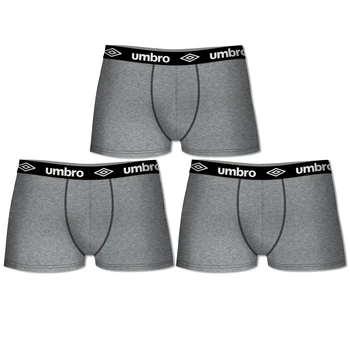 

UMBRO Pack 3 Boxers MENS boxer in gray color 100% cotton