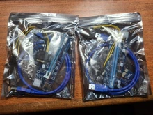 Tarjeta elevadora exprés extensor de elevador pci-e de 60cm, Cable USB 3,0 SATA a 6 pines de potencia para minería de BTC, 006C, 1x a 16x