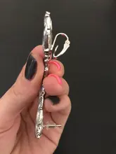 2021 nueva moda elegante Vintage Punk gótico para la oreja, de estrás de cristal brazalete de Clip de perno pendientes 1E321