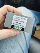 Controlador de Motor DC 5-30V, 12v, 24v, 5A, PWM, pantalla Digital de velocidad ajustable, codificador de relación de trabajo, frecuencia máxima de 15A, ZK-MG