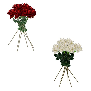 

Pack 6/12 roses bouquets from 75 cm in velvet Red color or white