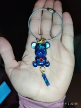 DIY resina epoxi Oso de goma con letras moldes joyería herramienta de fabricación Kit con pegamento de resina AB llavero kit DIY regalo