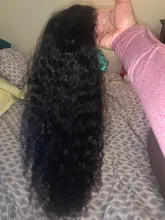 Pelucas de cabello humano peruano para mujeres negras, postizo de ondas profundas con cierre de encaje, 4x4