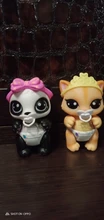 Muñecos de PVC para niños y niñas, minianimales de juguete de PVC, peludo, Panda, Pengiun, regalo