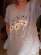 Feitong suave de algodón Blusa camisa de lino de las mujeres casuales de dibujo de margarita o-Cuello de manga corta Camisa Blusa Tops Blusa de mujer