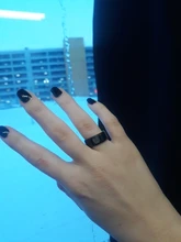 FairLadyHood-anillo de acero inoxidable con alas de la libertad para hombres y mujeres, anillos de dedo con diseño de ataque a Titan, de titanio negro, para aficionados al Anime