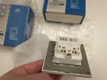 Delviz-enchufe estándar francés, CA 100-250V, Cargador USB de doble puerto para móvil, blanco con panel de interruptor, enchufe de corriente USB de pared de 16A