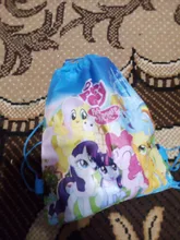 Mochila De tela no tejida My Little poni para niños y niñas, Bolsa Escolar de viaje, regalo de cumpleaños, con cordón Mochila, 1 Uds.