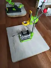 ALLSOME-soporte de taladro de banco MINIQ BG6117, soporte portabrocas eléctrico, abrazadera giratoria de banco de trabajo de marco fijo de 90 grados