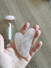 Natural Jade Gua Sha tablero raspador masaje de cuarzo rosa Jade Guasha piedra Chin cuello de la cara de arrugas removedor de belleza