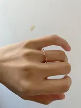 SILVERHOO-925 anillos de plata esterlina de Plata de Ley 925 con circón redondo geométrico, joyería fina minimalista