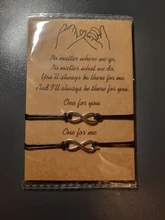 Charmsmic-Pulseras con amuleto de 8 signos, Color plateado, Estilo Vintage, para amantes amigos, chicas y mujeres