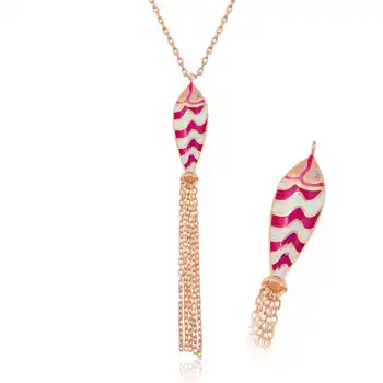 

KUTAYDAN 925 Sterling Silver Tassels Fish Necklace