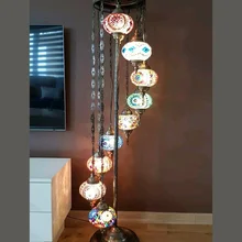 Уникальный турецкий напольный светильник ручной работы с 9 шариками