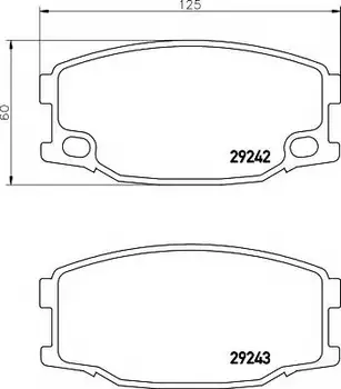 

Disc brake pads front for MITSUBISHI: Canter 97 AP 05P89