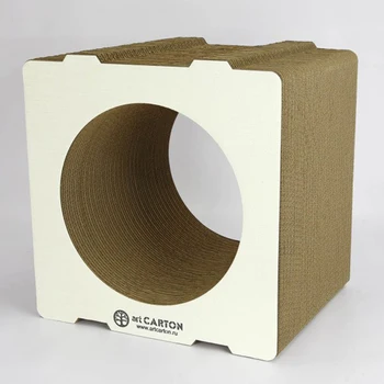 

Cubrik kogtetochke, cardboard scratching post, cardboard scratching post, cat scratching post, large scratching post, cube.