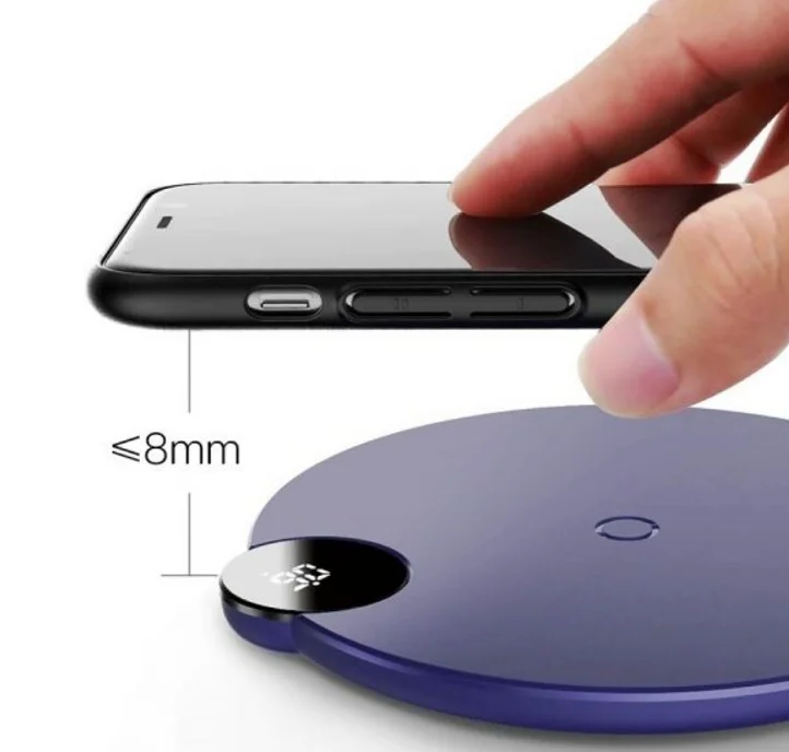 Беспроводное зарядное устройство Baseus LED Qi Wireless Charger WXSX-01(Черный