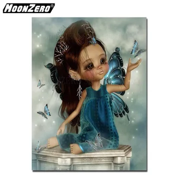 

DIY Diamond painting Cartoon girl picture Full Square/Round Diamond Embroidered 5D Cross Stitch Gift Home Decor WYZ191229