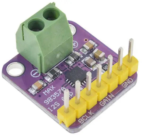 Digital single channel audio amplifier gsmin max98357a I2S (purple) | Электроника
